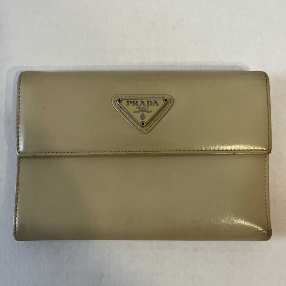 Prada, leather trifold‎ wallet
